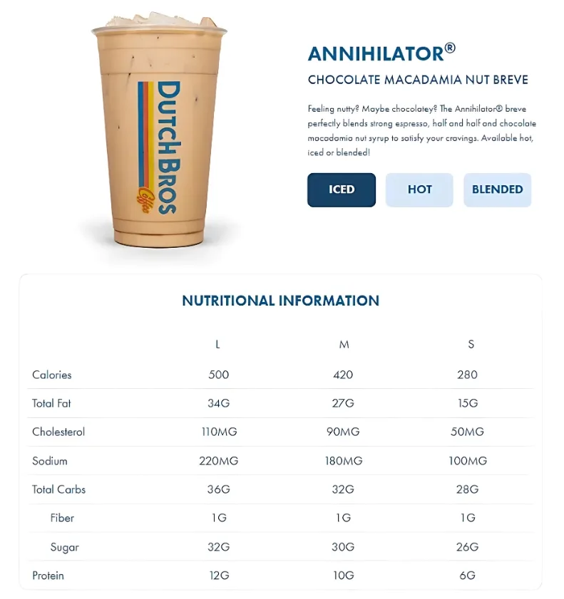 Dutch Bros Menu with Prices 2025 12 coffee shop
