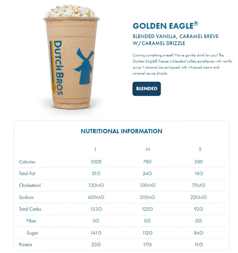 Dutch Bros Menu with Prices 2025 10 coffee drinks